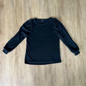 Elegant Black Women's Ruffled Sleeve Top